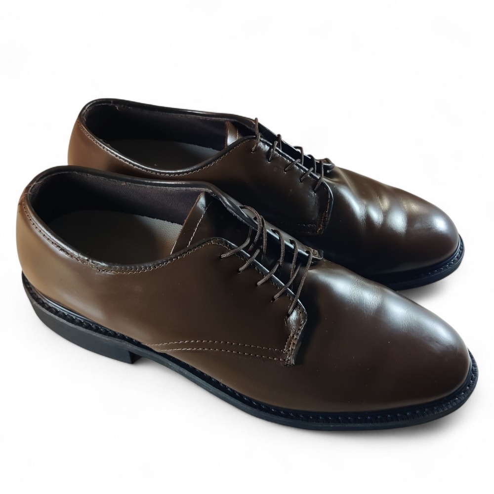 CAPPS Shoe Co. MILITARY Dress Shoe Vibram Brown‎ 90259A AGSU Size 12.5 E New